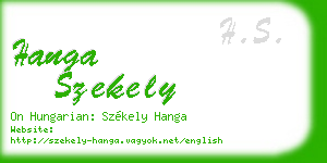 hanga szekely business card